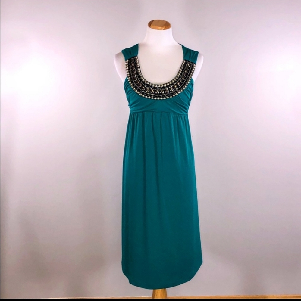 VENUS teal jeweled dress